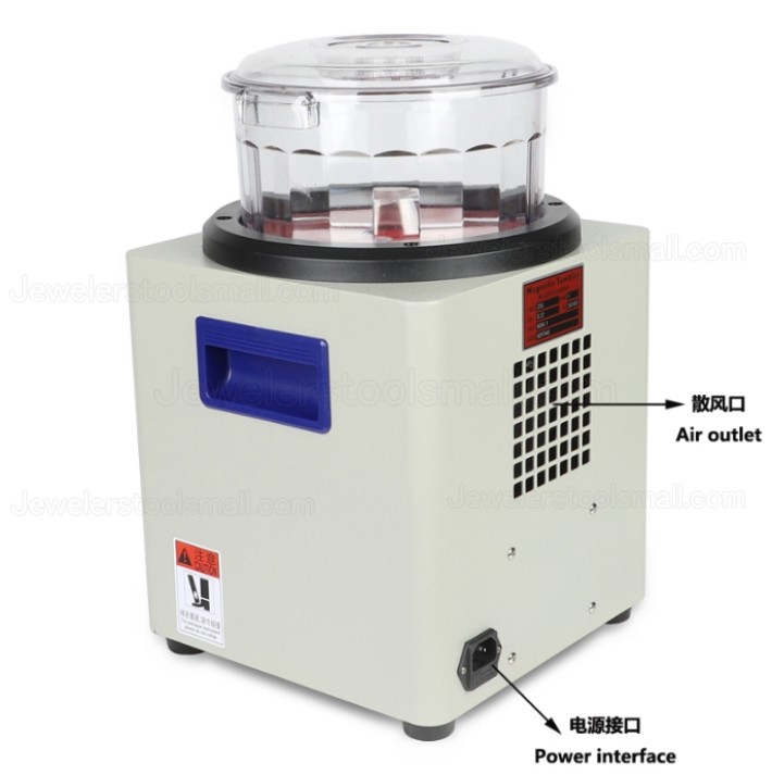 Jewelry Magnetic Polishing Tumbler Digital Display Jewelry Polisher Finisher Finishing  Machine